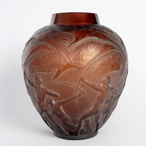 1921 René Lalique - Vase Archers - Verrerie, Cristallerie Style Art Déco