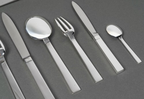Puiforcat - Art Deco Cutlery Flatware Set Antibes Sterling Silver - 49 Piec - Art Déco