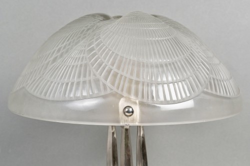 1924 René Lalique - Art Deco Lamp Coquilles Shell Glass - 