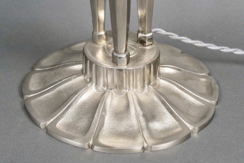 1924 René Lalique - Art Deco Lamp Coquilles Shell Glass - Art Déco