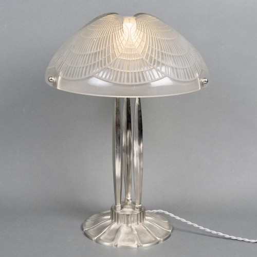 Art Déco - 1924 René Lalique - Art Deco Lamp Coquilles Shell Glass