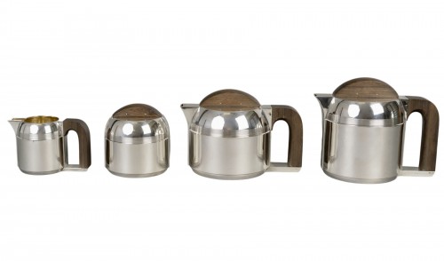 Jean E. Puiforcat - Service Thé Café Art Déco Moderniste Argent Massif