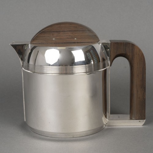 Jean E. Puiforcat - Art Deco Modernist Solid Silver Tea And Coffee Set - silverware & tableware Style Art Déco