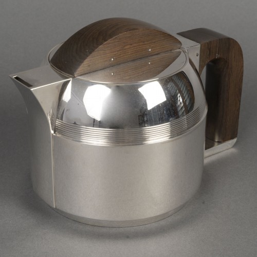 20th century - Jean E. Puiforcat - Art Deco Modernist Solid Silver Tea And Coffee Set