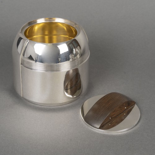 Art Déco - Jean E. Puiforcat - Art Deco Modernist Solid Silver Tea And Coffee Set