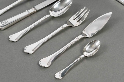 Puiforcat - Ménagère Richelieu Argent Massif - 112 Pièces - Argenterie et Arts de la table Style 