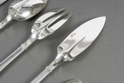 Puiforcat - Ménagère Richelieu Argent Massif - 112 Pièces - 