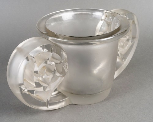Verrerie, Cristallerie  - 1926 René Lalique - Art Déco Vase Pierrefonds Verre Blanc