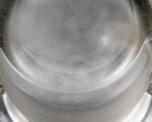 XXe siècle - 1926 René Lalique - Art Déco Vase Pierrefonds Verre Blanc