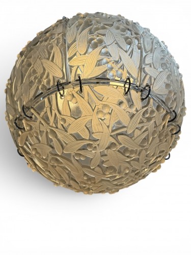 Art Déco - 1922 René Lalique - Suspension Lustre Boule Gui