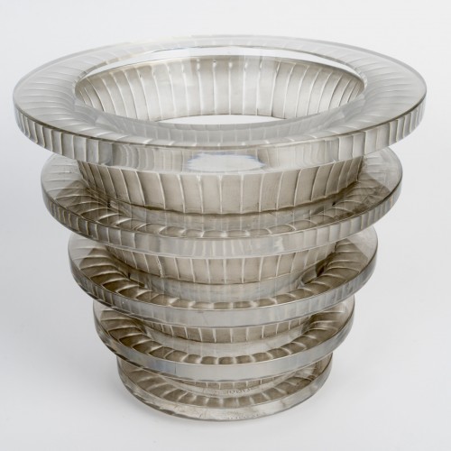 1950 Marc Lalique - Vase Chevreuse - Verrerie, Cristallerie Style Années 50-60