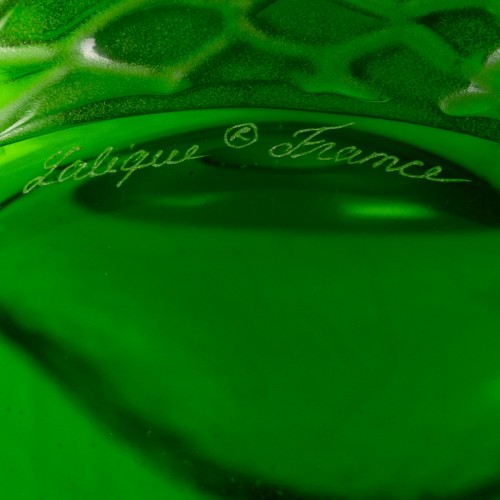  - Lalique France - Vase Serpent Cristal Vert