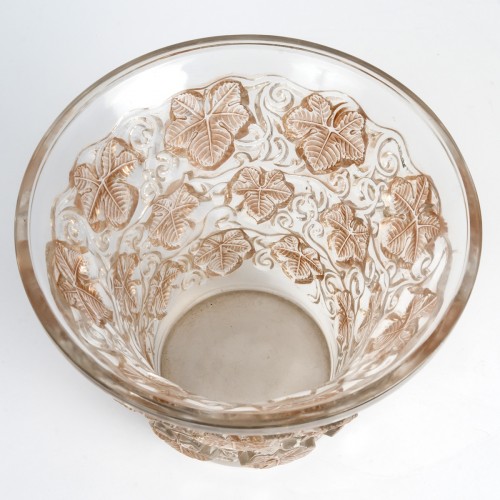 Verrerie, Cristallerie  - 1938 René Lalique - Vase Seau à Champagne Reims