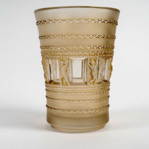1937 René Lalique - Vase Florence Cherubs - Glass & Crystal Style Art Déco