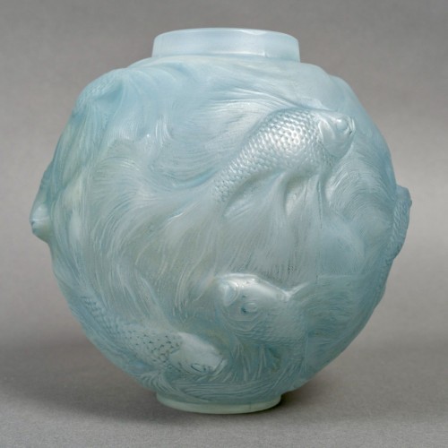 1924 René Lalique - Vase Formose Fishes - Glass & Crystal Style Art Déco