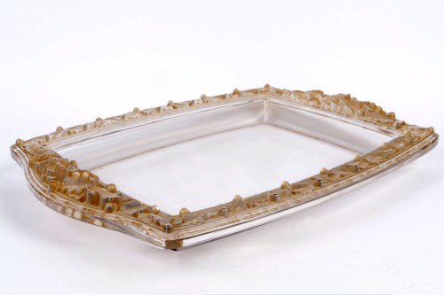 1943 René Lalique - Centerpiece Planter Chene Oak - Glass & Crystal Style Art Déco