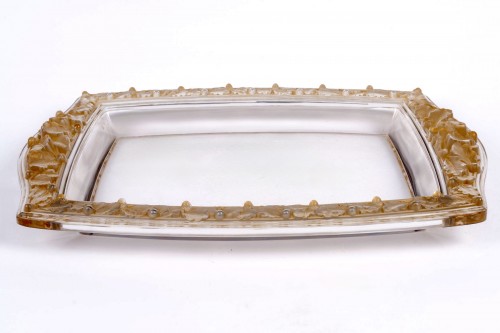 Glass & Crystal  - 1943 René Lalique - Centerpiece Planter Chene Oak