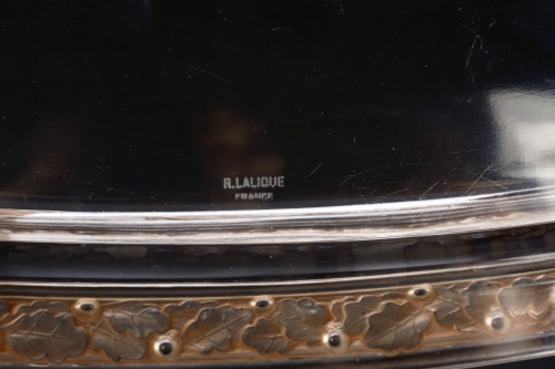 Antiquités - 1943 René Lalique - Centerpiece Planter Chene Oak