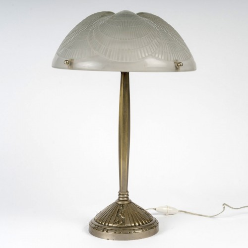1924 René Lalique - Art Deco Lamp Coquilles Shell - Glass & Crystal Style Art Déco