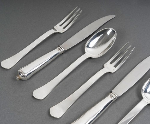 Puiforcat - Cutlery Flatware Set Sully Sterling Silver - 60 Pieces - 