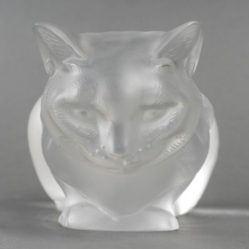 Lalique France - Statuette Décoration Chat Couché - BG Arts