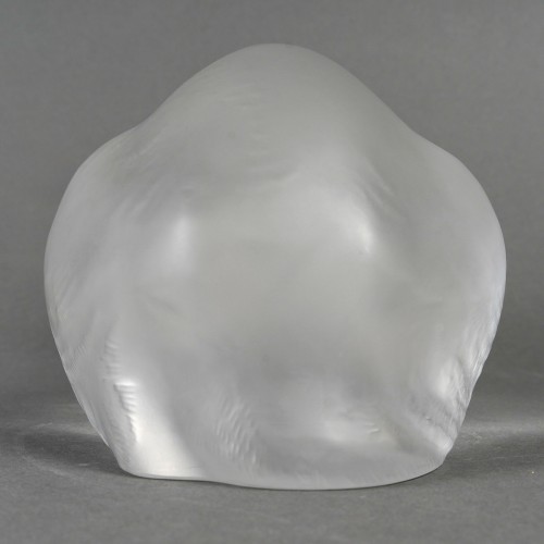 XXe siècle - Lalique France - Statuette Décoration Chat Couché