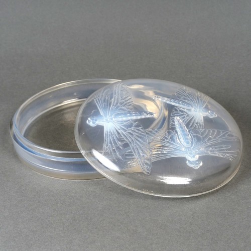 1921 René Lalique - Boîte Libellules - Verrerie, Cristallerie Style Art Déco