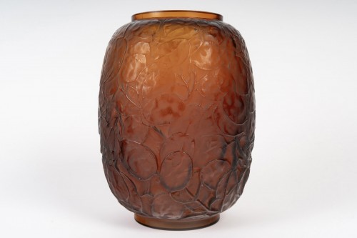 1914 René Lalique - Vase Monnaie Du Pape - Verrerie, Cristallerie Style Art Déco