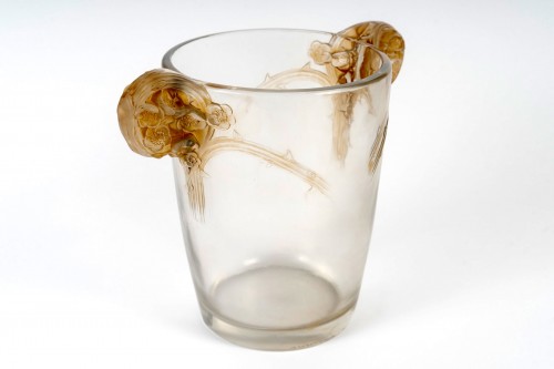 1926 René Lalique - Vase Chamarande - Glass & Crystal Style Art Déco