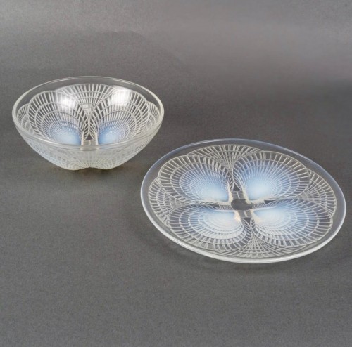 1924 René Lalique - Set Of Plates And Bowls "Coquilles"  - 