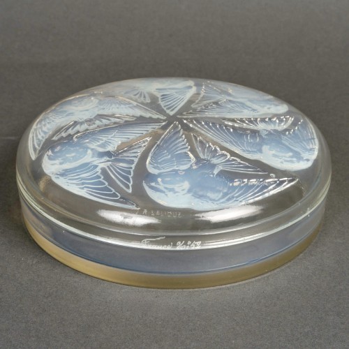 1921 René Lalique - Boîte Mésanges - Verrerie, Cristallerie Style Art Déco