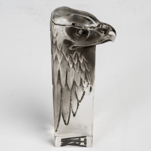 1911 René Lalique - Cachet Tête d'Aigle patiné gris - Verrerie, Cristallerie Style Art nouveau