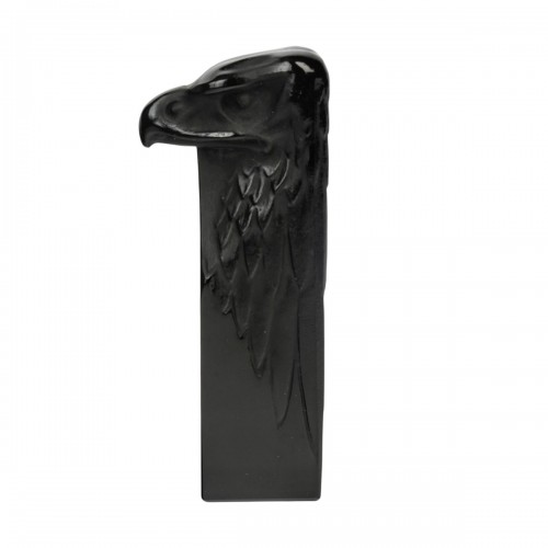 1911 René Lalique - Cachet Tête d'Aigle noir patiné blanc