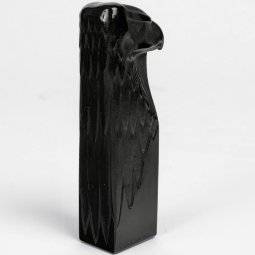 1911 René Lalique - Cachet Tête d'Aigle noir patiné blanc - BG Arts