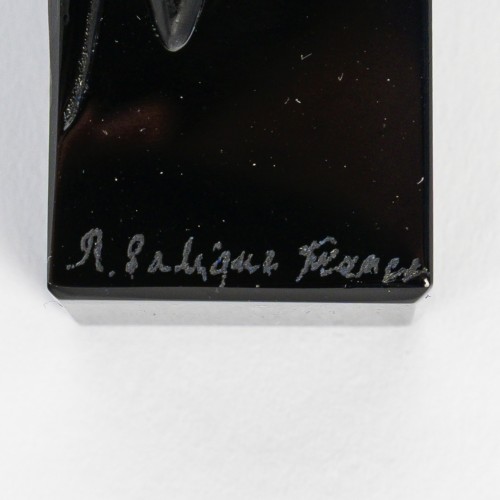 1911 René Lalique - Seal Stamp Tete d'Aigle Eagle black With Grey Patina - Art nouveau