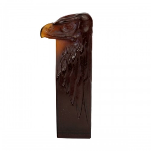 1911 René Lalique - Cachet Tête d'Aigle ambre foncé