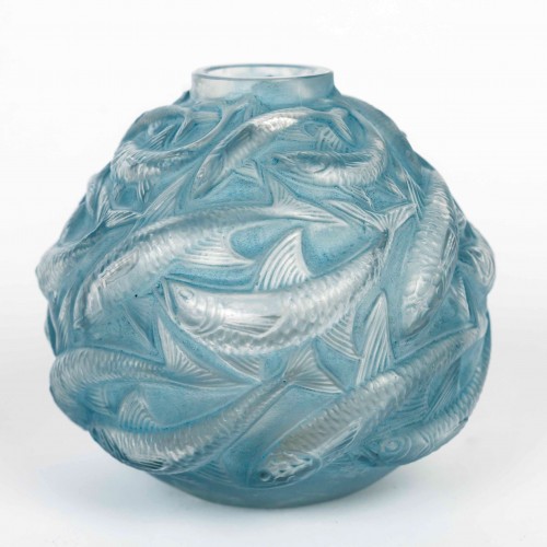 1927 René Lalique - Vase Oléron - Verrerie, Cristallerie Style Art Déco