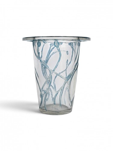 Verrerie, Cristallerie  - 1913 René Lalique - Vase Bordure Bluets