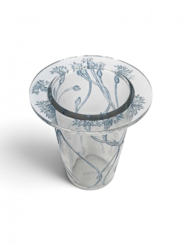 1913 René Lalique - Vase Bordure Bluets - BG Arts