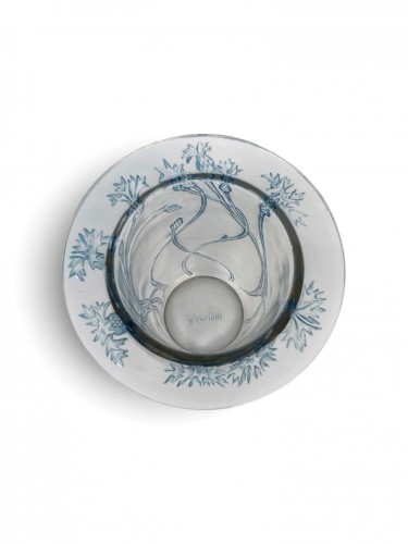 XXe siècle - 1913 René Lalique - Vase Bordure Bluets