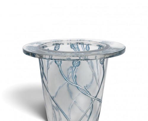 1913 René Lalique - Vase Bordure Bluets - Art nouveau