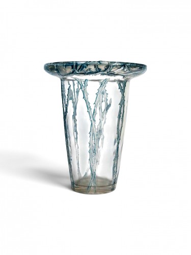 1913 René Lalique - Vase Bordure Epines - Verrerie, Cristallerie Style Art nouveau