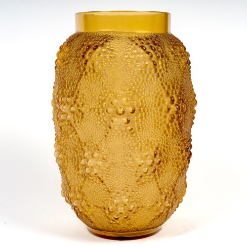 1932 René Lalique - Art Deco Vase Davos - Glass & Crystal Style Art Déco