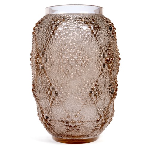 1932 René Lalique - Vase Davos Alexandrite Glass - Glass & Crystal Style Art Déco