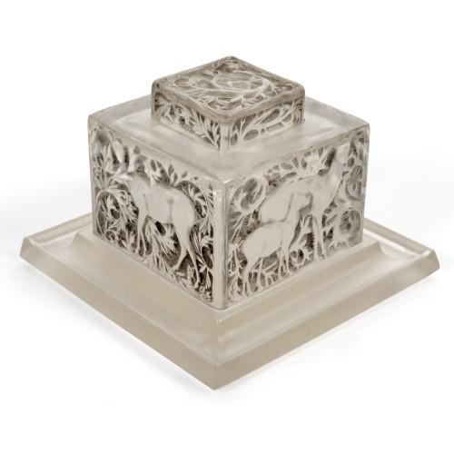 Verrerie, Cristallerie  - 1912 René Lalique - Encrier Biches