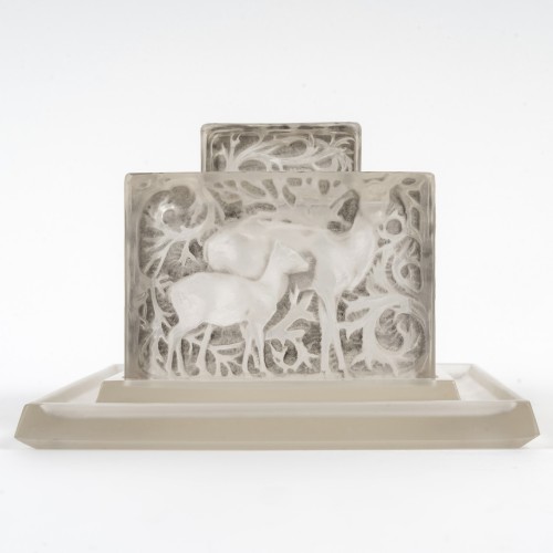 Art nouveau - 1912 René Lalique - Encrier Biches