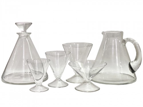 1937 Rene LALIQUE - Arbois Set in Clear Glass - 50 Pieces