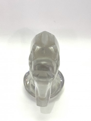 1931 Rene Lalique - Paper-Weight Toby Elephant Frosted &amp; Clear Glass - Glass & Crystal Style Art Déco