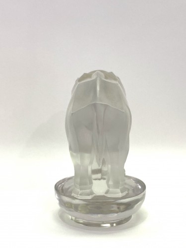 1931 Rene Lalique - Paper-Weight Toby Elephant Frosted &amp; Clear Glass - 
