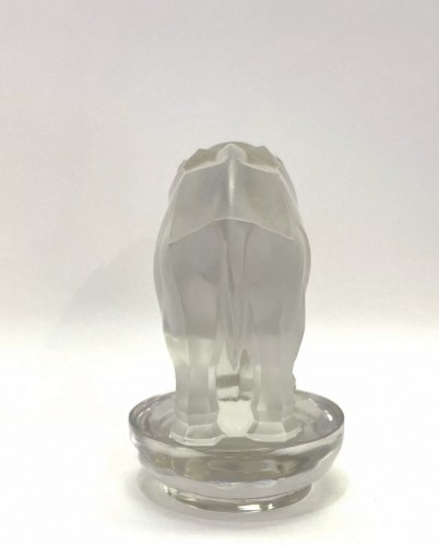 Glass & Crystal  - 1931 - Rene Lalique - Paperweight Toby Elephant Frosted Glass